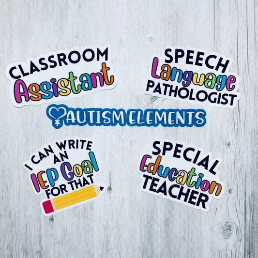 Special Ed Stickers | IEP Goal | Classroom Assistant | SLP | SpEd Teacher | Therapist