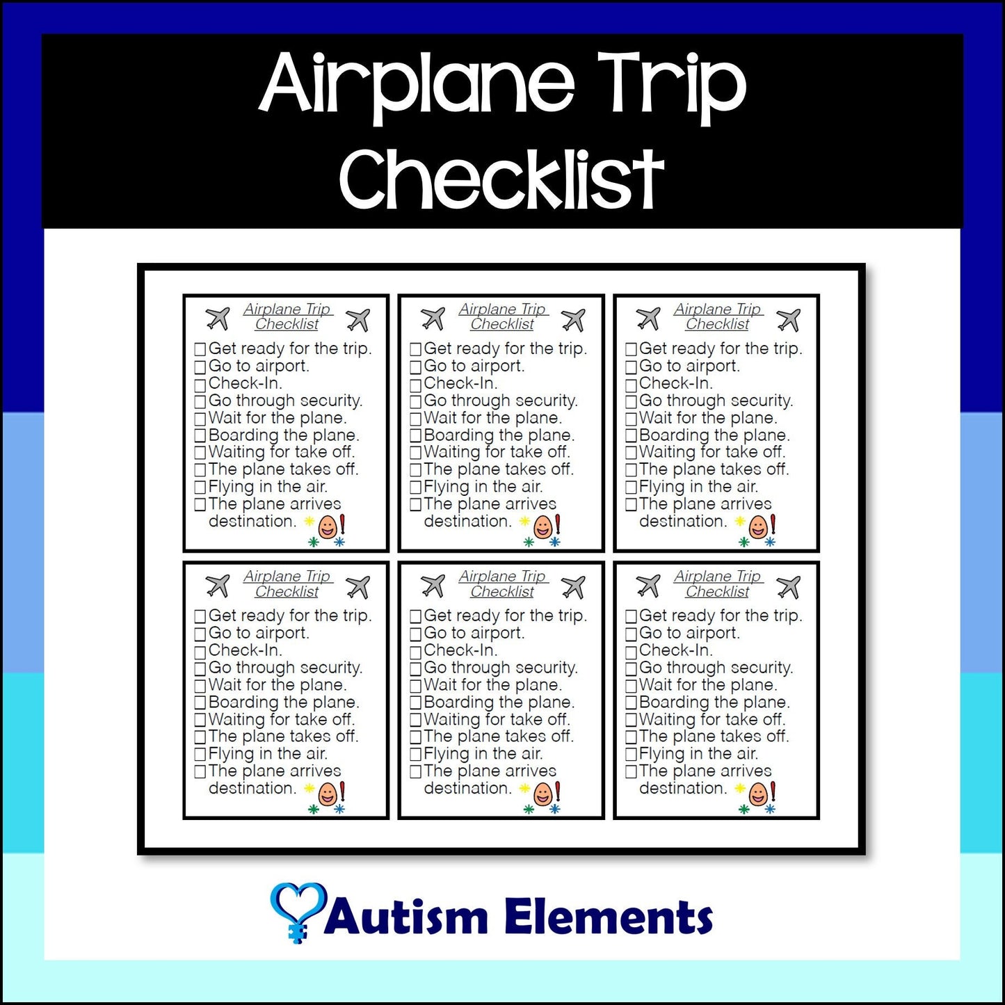 Airplane Trip Checklist- Visuals- Traveling Visuals- SPED & Autism Resources