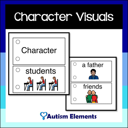 Characters- Reading Visuals- SPED & Autism Resources