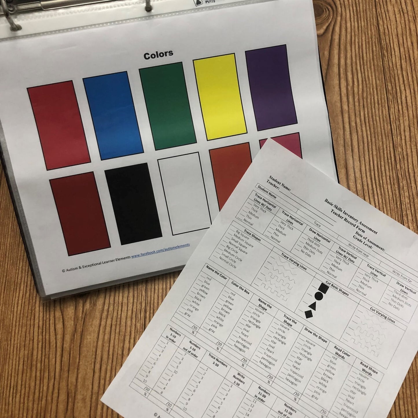 Basic Skills Inventory Assessment- SPED & Autism Resources