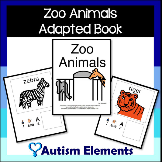 Zoo Animals Adapted Book-SPED & Autism Resources