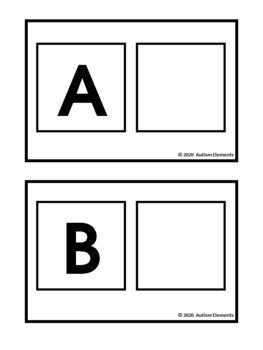 Alphabet-Simple Matching- Uppercase & Lowercase Letters- Task Cards-SPED