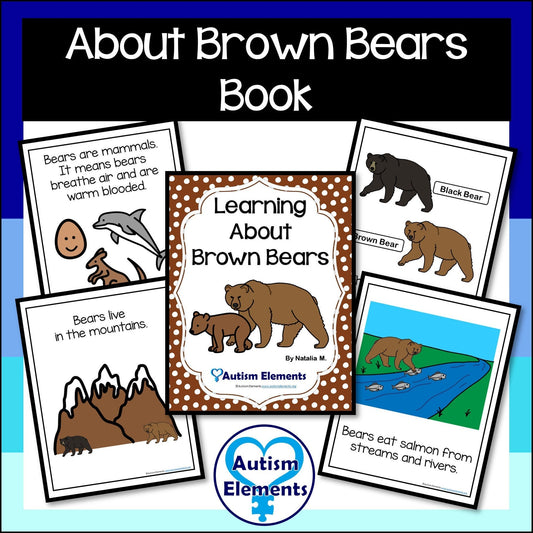 About Brown Bears Book- Bears- Winter- Seasons- Autism & Special Education