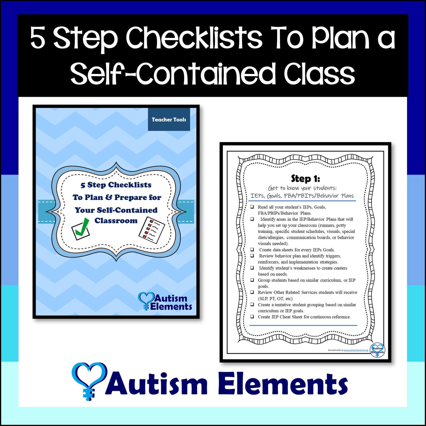 5 Steps Checklist to Set Up A Self Contained Classroom! SPED & Autism Resources