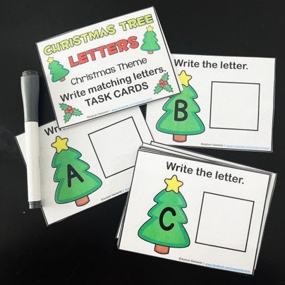 Christmas Letters Task Cards-Christmas or Winter- Autism & SPED Resources