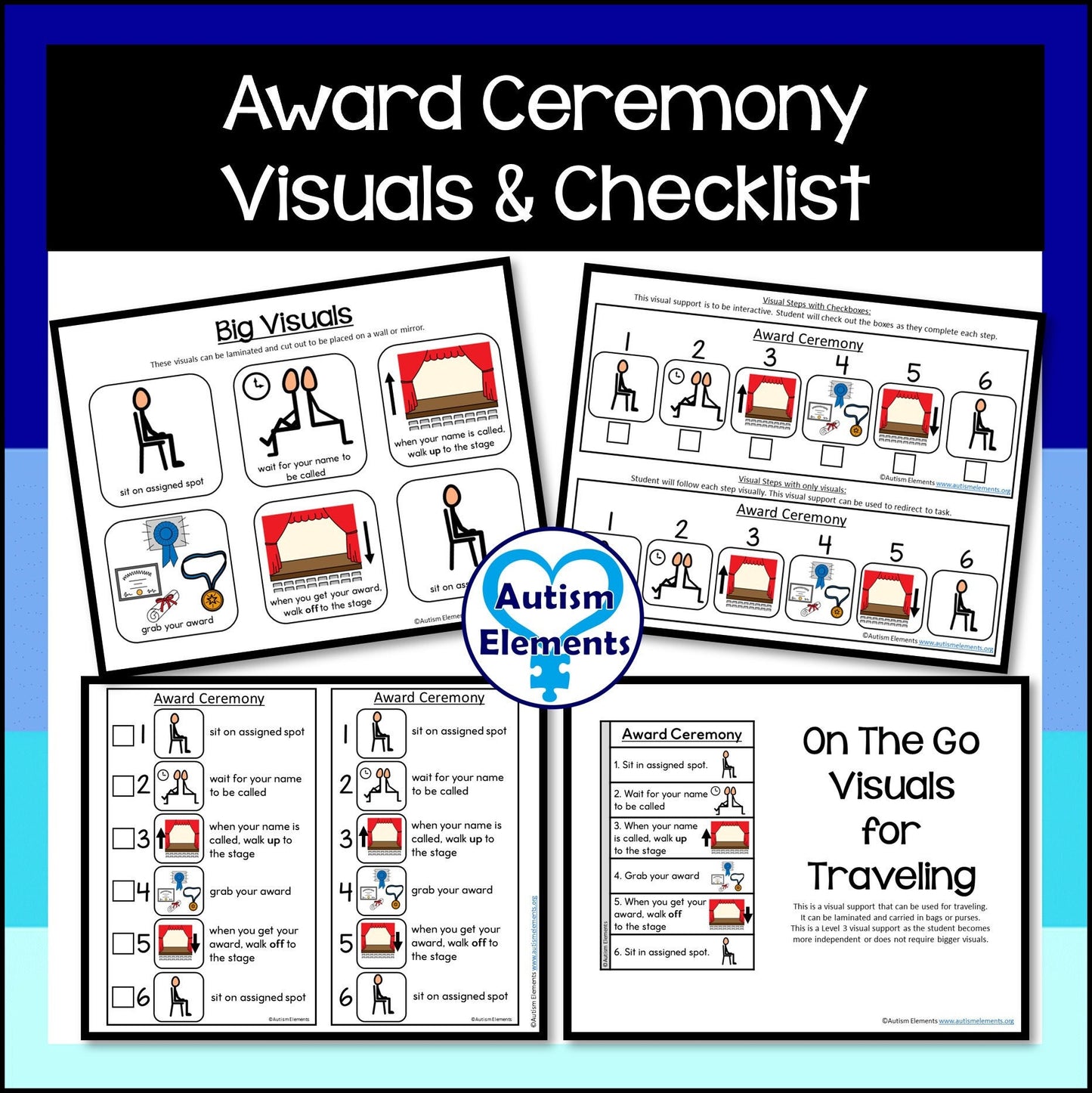 Awards Ceremony Visuals/Checklist- Visuals- Autism- SPED Resources