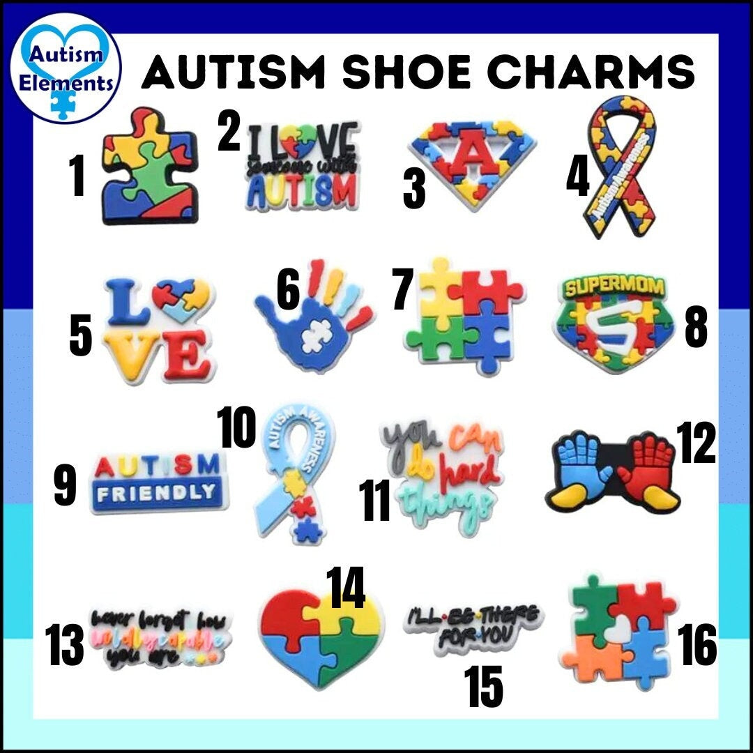 Autism Shoe Charms