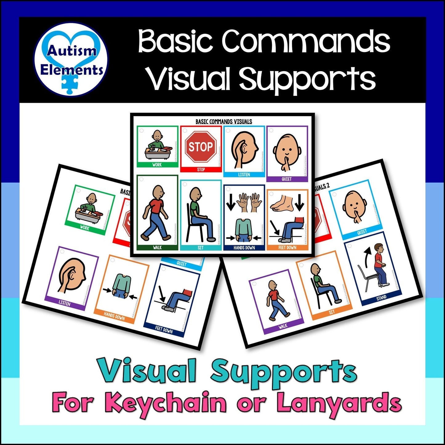 Basic Commands Visual Supports- Rules- Behavior- Autism- SPED