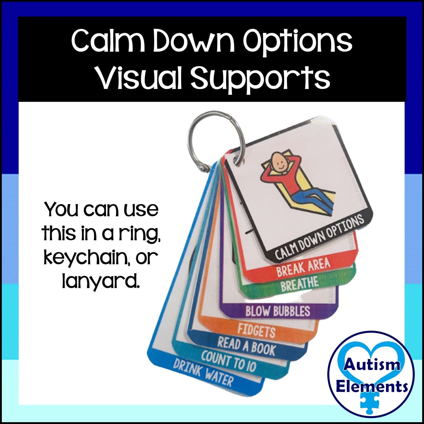 Calm Down Visual Supports PHYSICAL set- SEL- Behavior- Autism- SPED